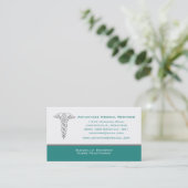 Carte de visite Caduceus, Turquoise (Debout devant)