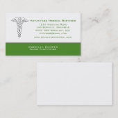 Carte de visite Caduceus, Vert (Devant / Derrière)