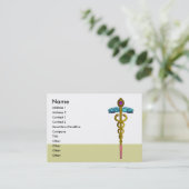 Carte De Visite CADUCUS, améthyste aurifère dynamique (Debout devant)