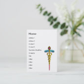 Carte De Visite CADUCUS, améthyste aurifère dynamique (Debout devant)