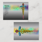 Carte De Visite CADUCUS, dynamique, améthyste (Devant / Derrière)