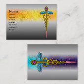 Carte De Visite CADUCUS, dynamique, améthyste (Devant / Derrière)