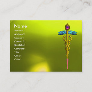 Carte De Visite CADUCUS TOPAZ, jaune or vif