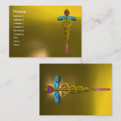 Carte De Visite CADUCUS TOPAZ, jaune or vif (Devant / Derrière)