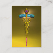 Carte De Visite CADUCUS TOPAZ, jaune or vif (Dos)