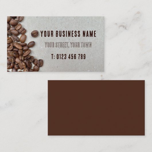 Carte De Visite Café (Devant / Derrière)