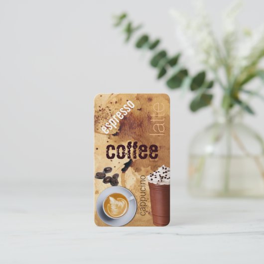 carte de visite café (Debout devant)