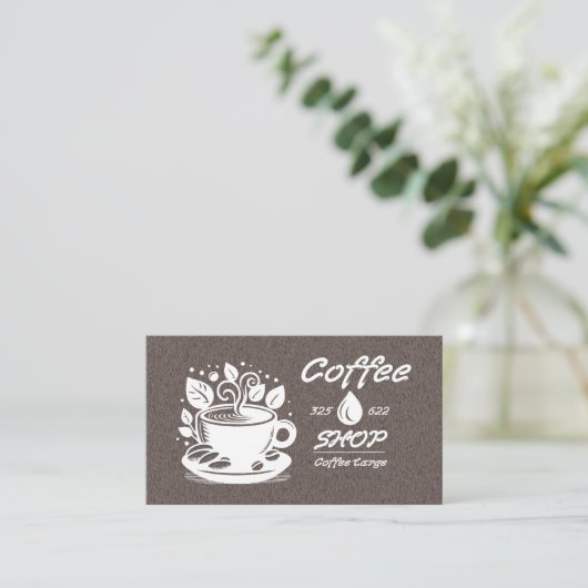 carte de visite café (Debout devant)