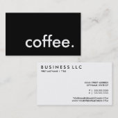 Carte De Visite café. (Devant / Derrière)