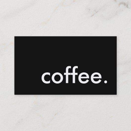 Carte De Visite café. (Devant)