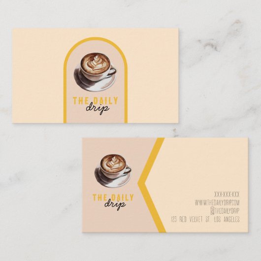 Carte De Visite Café (Devant / Derrière)