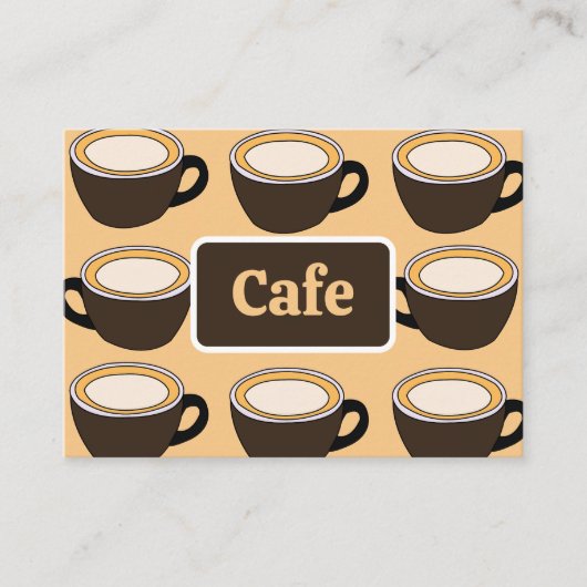 Carte De Visite Café à motif de tasse à café (Devant)