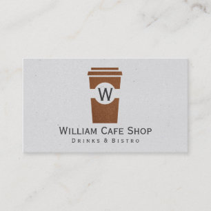 Carte De Visite Café   aller (texture brune)