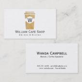 Carte De Visite Café | aller (texture brune II) (Devant / Derrière)