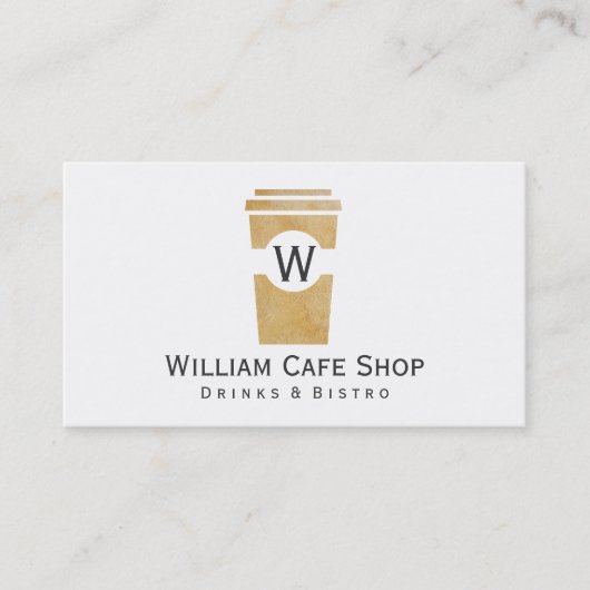 Carte De Visite Café | aller (texture brune II) (Devant)