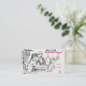 Carte De Visite Café avec dessin plante (Debout devant)