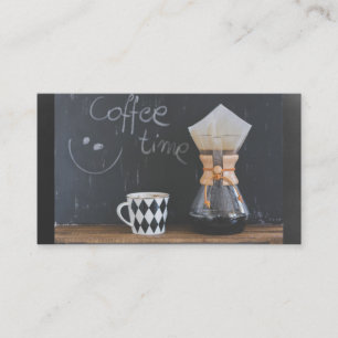 Carte De Visite Café avec tasse et café