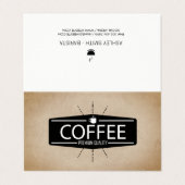 Carte De Visite Café | Barista (Extérieur déplié)