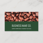 Carte De Visite Café Bean Café moderne, simple et élégant sur Gree (Devant)