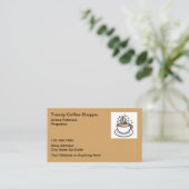 Carte De Visite Café Bistro Café Tendance (Debout devant)