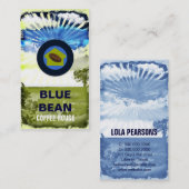 Carte De Visite Café bleu d'haricot de la CHROMATOGRAPHIE GAZEUSE (Devant / Derrière)