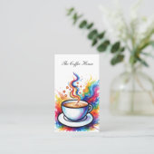 Carte De Visite Café branché et élégant (Debout devant)