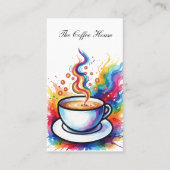 Carte De Visite Café branché et élégant (Devant)