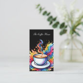 Carte De Visite Café branché et élégant (Debout devant)