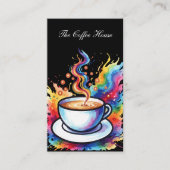 Carte De Visite Café branché et élégant (Devant)