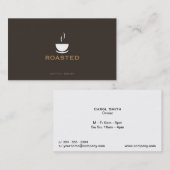Carte De Visite Café Brown (Devant / Derrière)