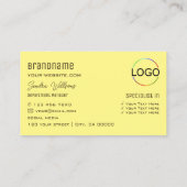 Carte De Visite Café Brown avec Monogramme et logo (Dos)