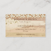 Carte De Visite Café Brown Fille Accueil Boulangerie Gâteau (Dos)