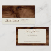 Carte De Visite Café Brown Liquide Simple Barista Propriétaire (Devant / Derrière)
