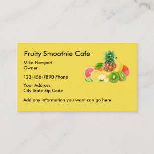 Carte De Visite Café Businesscards de Smoothie