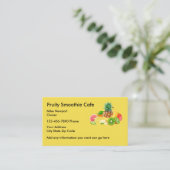 Carte De Visite Café Businesscards de Smoothie (Debout devant)