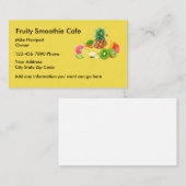 Carte De Visite Café Businesscards de Smoothie (Devant / Derrière)