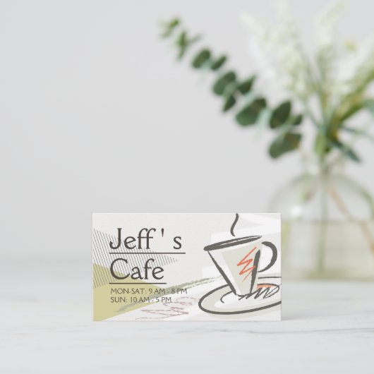 Carte De Visite Café / Café (Debout devant)