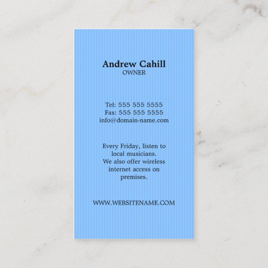 Carte De Visite Café/café (Dos)