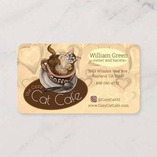 Carte De Visite Café Café (Dos)