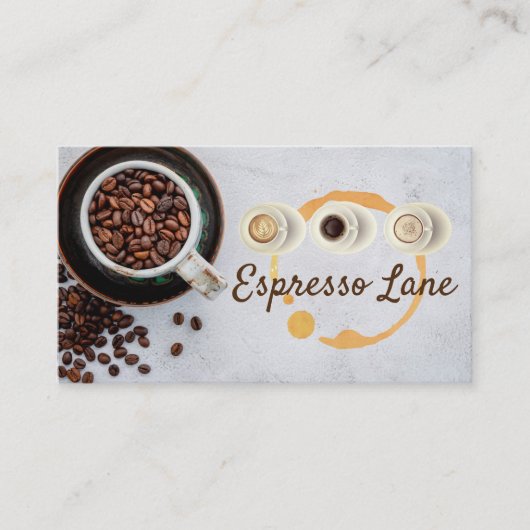 Carte De Visite Café | Café | Boisson chaude (Devant)