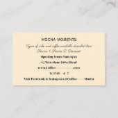 Carte De Visite Café Café Café et Barista à thème (Dos)