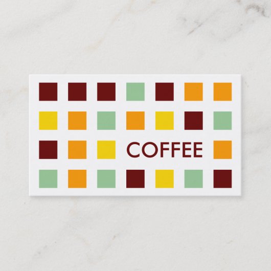 Carte De Visite CAFÉ (carrés mod) (Devant)