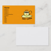 Carte De Visite Café chaud (Devant / Derrière)