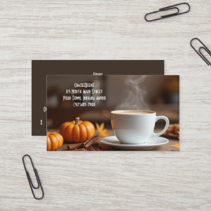 Carte De Visite Café Citrouille Spice Shop and Punch Card