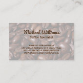 Carte De Visite Café | Coupe et haricots (Dos)