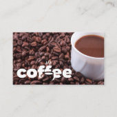 Carte De Visite Café | Coupe et haricots (Devant)