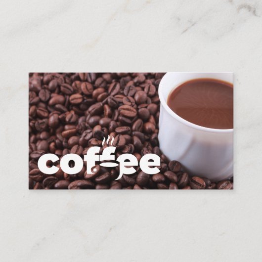 Carte De Visite Café | Coupe et haricots (Devant)