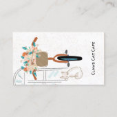 Carte De Visite Café Cute Cat Café (Dos)