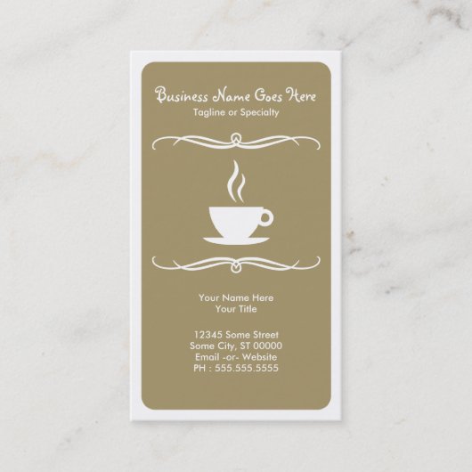Carte De Visite café de mod (Devant)