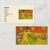 Carte De Visite Café de nuit par Vincent van Gogh (Devant / Derrière)
